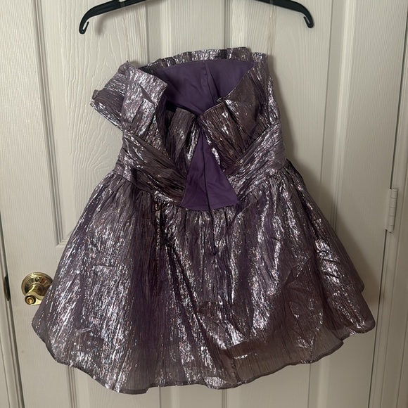 Shimmering Purple Strapless Dress collective US 6 petite collective brand - Picture 4 of 4